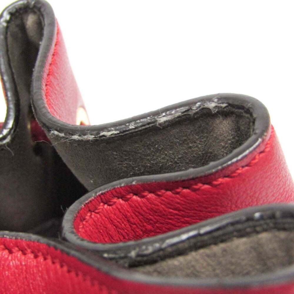 FENDI Red Leather Shoulder Bag - Picture 8 of 13